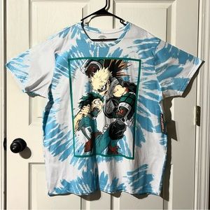 NEW Size 2XL BioWorld My Hero Academia BHA Deku Bakugo Tie Dye OOP Anime T-Shirt